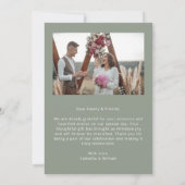 Minimale eenvoudige bruiloft dank u 2 afbeeldingen bedankkaart (Achterkant)