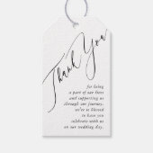 Minimale eenvoudige bruiloft dank u cadeau Labels Cadeaulabel (Voorkant)