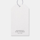 Minimale eenvoudige bruiloft dank u cadeau Labels Cadeaulabel (Achterkant)