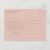 Minimale eenvoudige bruiloft dank u foto briefkaart (Achterkant)