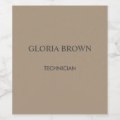 Minimale, eenvoudige bruine onderneming wijn etiket (Enkel label)