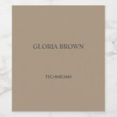 Minimale, eenvoudige bruine onderneming wijn etiket (Enkel label)