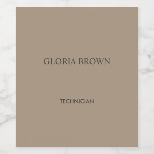 Minimale, eenvoudige bruine onderneming wijn etiket (Enkel label)