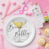 Minimale Eenvoudige Brunch en Bubble Papieren Bordje (Feest)