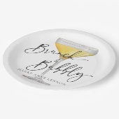 Minimale Eenvoudige Brunch en Bubble Papieren Bordje (Gekanteld)