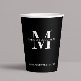 Minimale Eenvoudige Business Logo Custom Company E Papieren Bekers