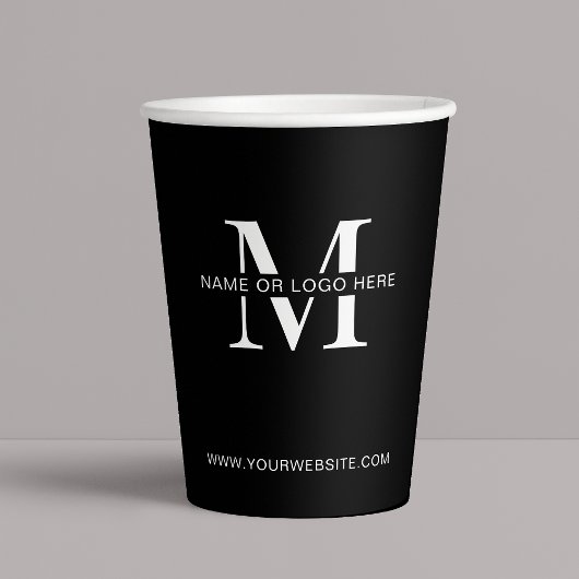 Minimale Eenvoudige Business Logo Custom Company E Papieren Bekers