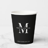 Minimale Eenvoudige Business Logo Custom Company E Papieren Bekers (Voorkant)
