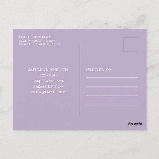 Minimale eenvoudige cocktail Party Moderne uitnodi Briefkaart (Achterkant)