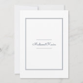 Minimale Eenvoudige Cursieve Uitnodiging van de We (Achterkant)