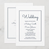 Minimale Eenvoudige Cursieve Uitnodiging van de We (Voorkant / Achterkant)