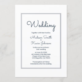 Minimale Eenvoudige Cursieve Uitnodiging van de We