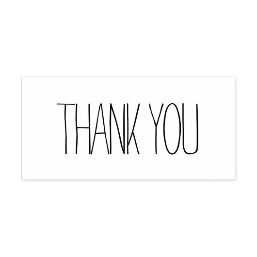 Minimale Eenvoudige Dank u Rubberstempel (Afrduk)