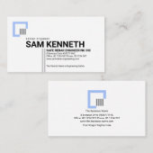 Minimale eenvoudige dubbellijntechniek visitekaartje (Voorkant / Achterkant)