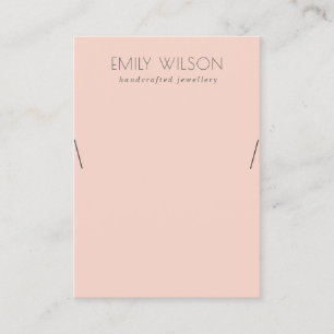 Minimale Eenvoudige Dusky Peach-Ketting Visitekaartje