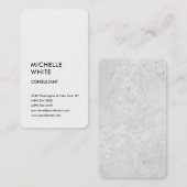 Minimale eenvoudige, eenvoudige, witte, moderne visitekaartje (Voorkant / Achterkant)