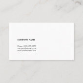 Minimale eenvoudige, eenvoudige, witte netwerkcons visitekaartje (Achterkant)