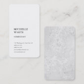 Minimale eenvoudige, eenvoudige, witte Professiona Visitekaartje (Voorkant / Achterkant)