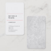 Minimale eenvoudige, eenvoudige, witte, rode, prof visitekaartje (Voorkant / Achterkant)