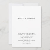 Minimale Eenvoudige Elegant Black & White Wedding  Kaart (Voorkant)