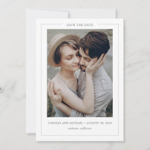 Minimale Eenvoudige Elegant Modern sparen de Foto  Save The Date