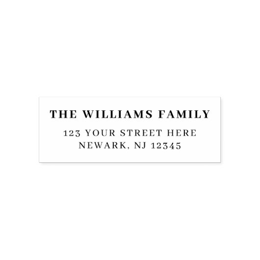 Minimale Eenvoudige Elegant Return-adres Zelfinktende Stempel (Design)