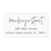 Minimale Eenvoudige Elegant Script Adres Verzendin Etiket (Voorkant)