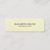 Minimale Eenvoudige Elegant Texture Attorney Mini Visitekaartje (Voorkant)