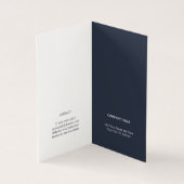 Minimale eenvoudige elegante blauwe consultant visitekaartje (Binnen)