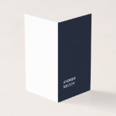 Minimale eenvoudige elegante blauwe consultant visitekaartje (Buitenkant)