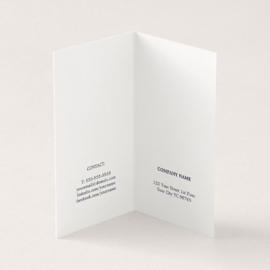 Minimale eenvoudige elegante blauwe consultant visitekaartje (Binnen)