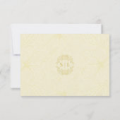 Minimale Eenvoudige Elegante Bloemenbruiloft RSVP (Achterkant)