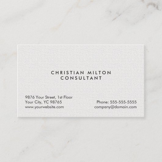 Minimale eenvoudige elegante elegante textuur — wi visitekaartje (Voorkant)