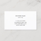 Minimale Eenvoudige Elegante Geweven Blauwe Consul Visitekaartje (Achterkant)