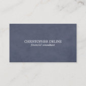 Minimale Eenvoudige Elegante Geweven Blauwe Consul Visitekaartje (Voorkant)