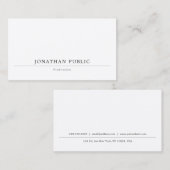 Minimale, eenvoudige, elegante professionele Sjabl Visitekaartje (Voorkant / Achterkant)