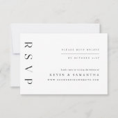Minimale eenvoudige elegante RSVP QR-codelijst (Voorkant)
