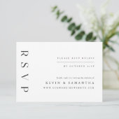 Minimale eenvoudige elegante RSVP QR-codelijst (Staand voorkant)