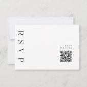 Minimale eenvoudige elegante RSVP QR-codelijst (Achterkant)