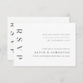 Minimale eenvoudige elegante RSVP QR-codelijst (Voorkant / Achterkant)