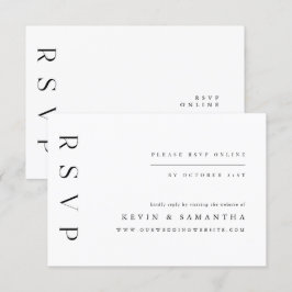 Minimale eenvoudige elegante RSVP QR-codelijst Kaartje