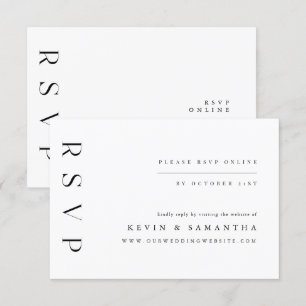 Minimale eenvoudige elegante RSVP QR-codelijst Kaartje