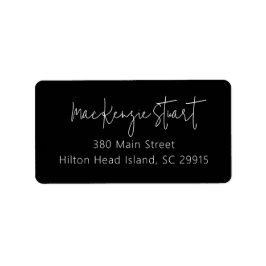 Minimale eenvoudige elegante script adreslabel etiket