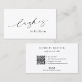 Minimale eenvoudige elegante wimpers modern visitekaartje (Voorkant / Achterkant)