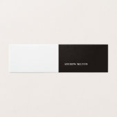 Minimale eenvoudige elegante zwarte consultant visitekaartje (Buitenkant ongevouwen)