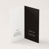 Minimale eenvoudige elegante zwarte consultant visitekaartje (Binnen)