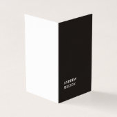 Minimale eenvoudige elegante zwarte consultant visitekaartje (Buitenkant)