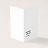 Minimale eenvoudige elegante zwarte consultant visitekaartje (Buitenkant)