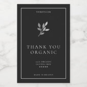 Minimale Eenvoudige Elegante Zwarte Zilveren Blade Voedselcontainer Etiket (Enkel label)