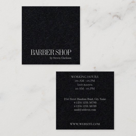 Minimale eenvoudige elegantie vierkante visitekaartje (Voorkant / Achterkant)